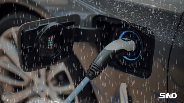 EV charging in the rain EV charging in the rain