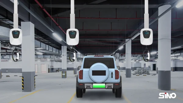 cable retractor with EV charger