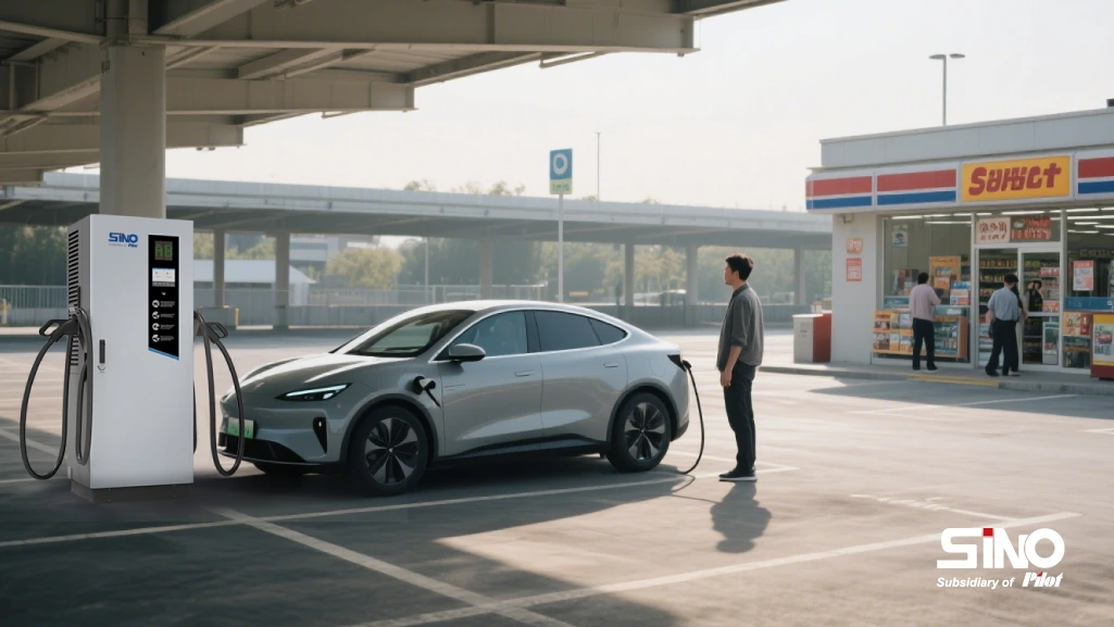 DC ev charging stations with stores as a way to grow business