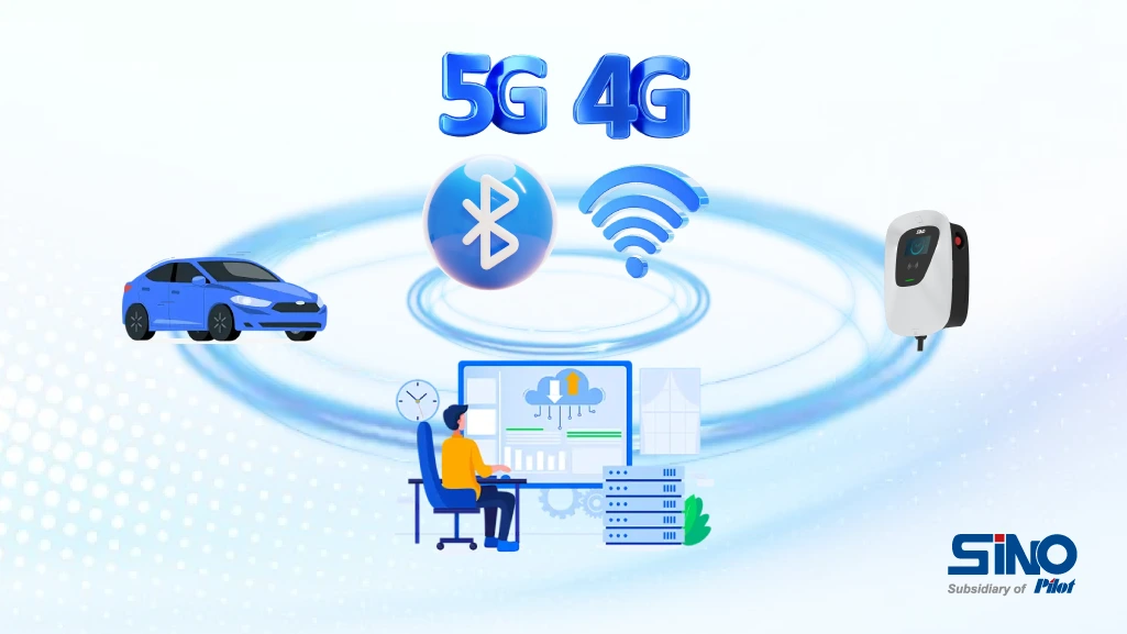 bluetooth wifi and 4G or 5G cellular as communication method for EV charging facilities