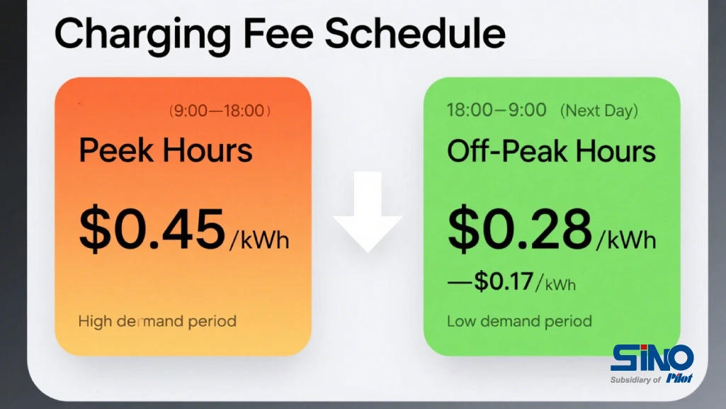 different charging fee rate during peak and off-peak hours
