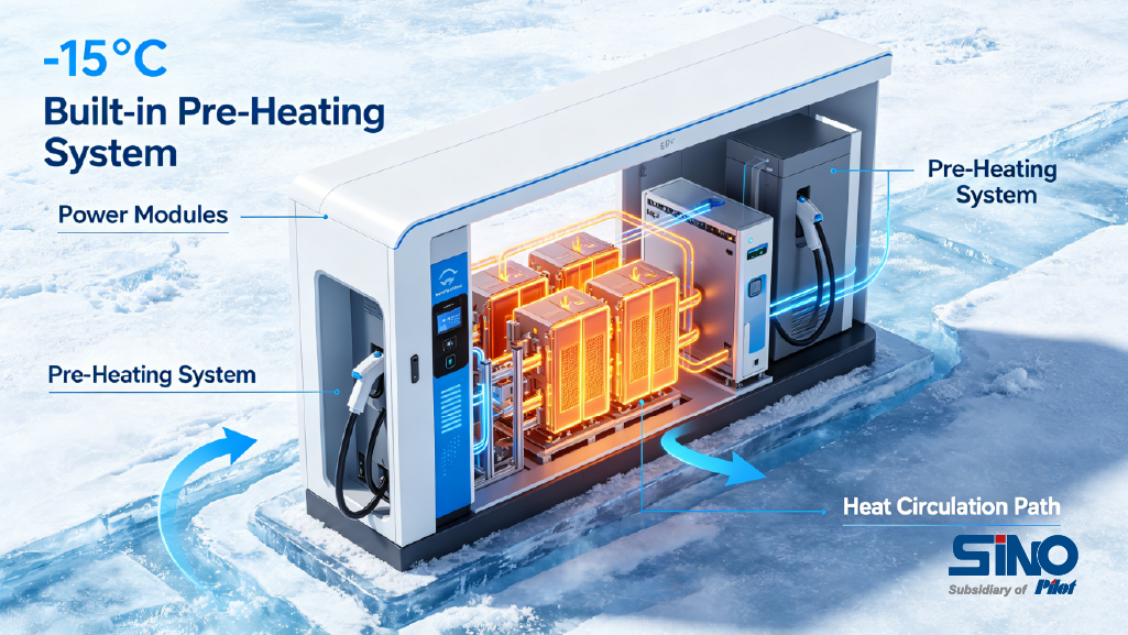 built-in preheating system in ev charging
