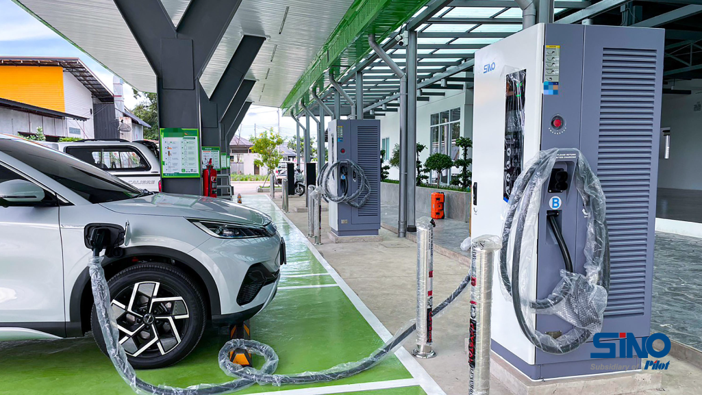 DC fast charging station cuts vehicle waiting time