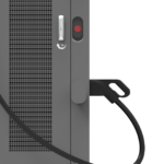 side view of DC charging station